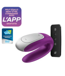 Sextoy de couple vibrant USB connecté Double Fun violet - CC5972560201